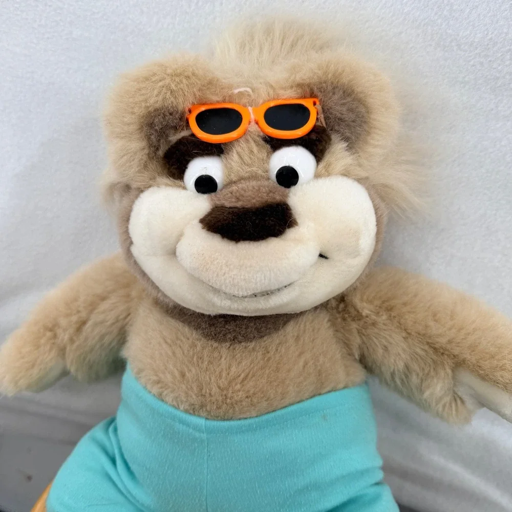 Vintage Talking Bubba Tyco with Orange Sunglasses & Teal Trunks Stuffed Animal